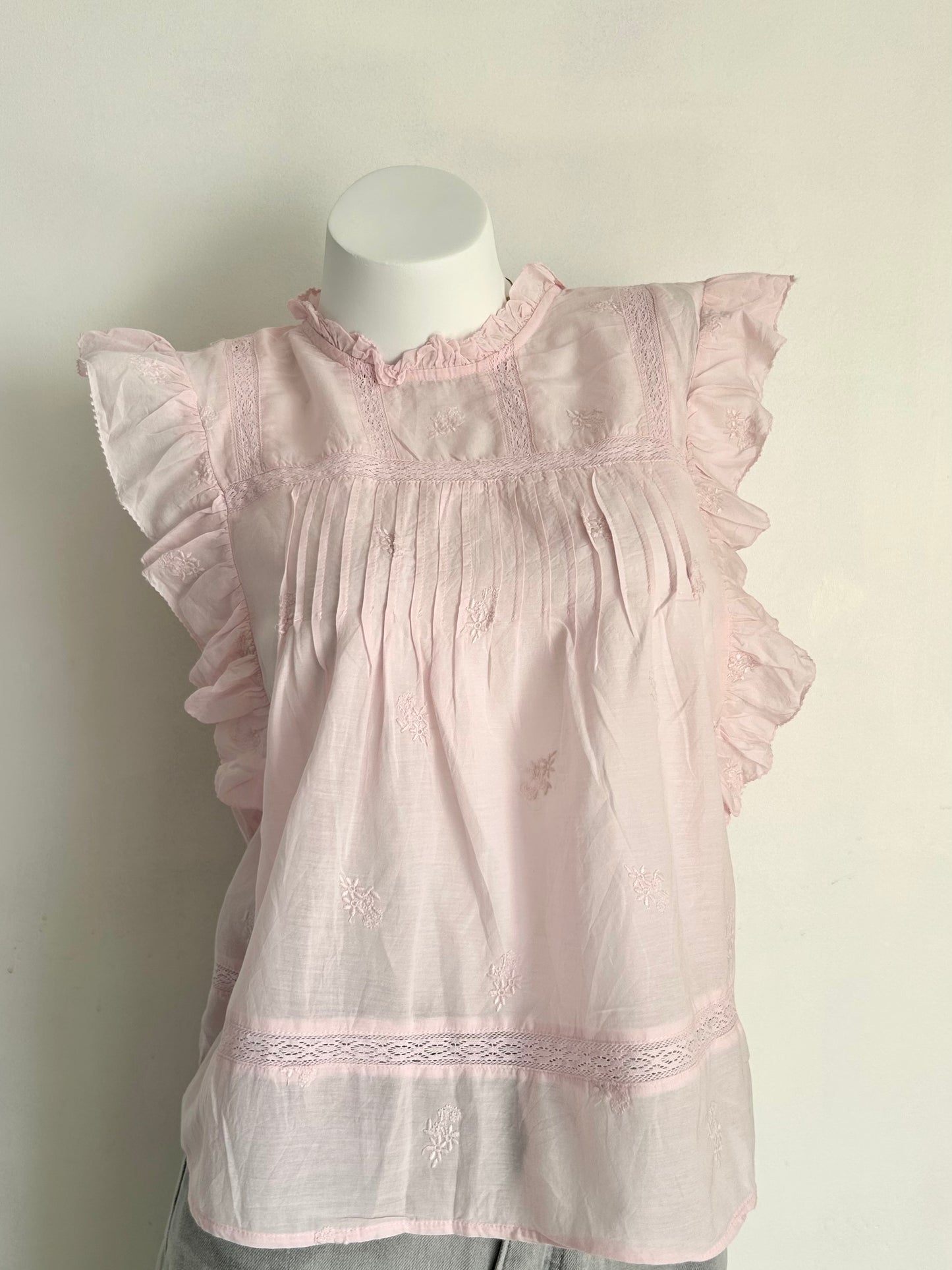 Ruffle pink top