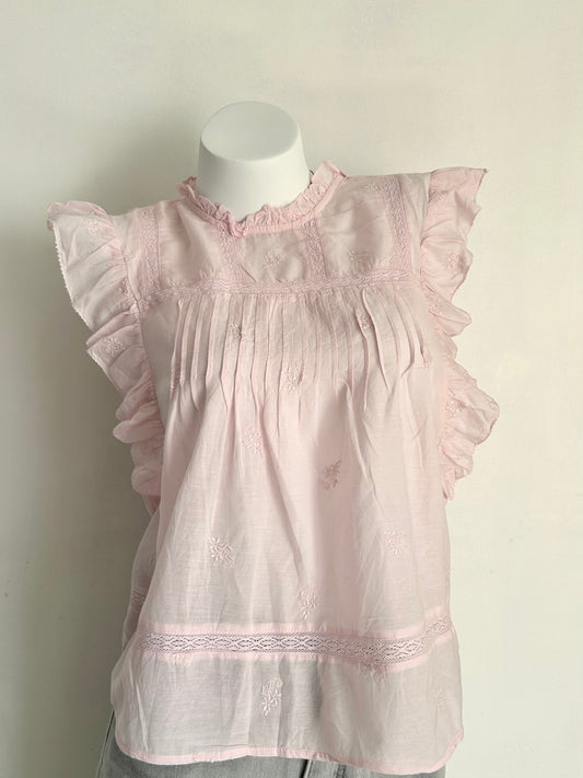 Ruffle pink top